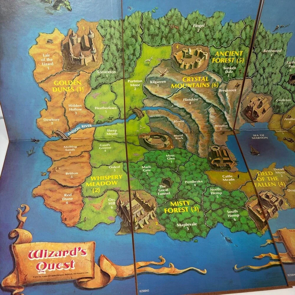 Vintage Wizard's Quest The Avalon Hill Company Board Game 1979 Fantasy Strategy